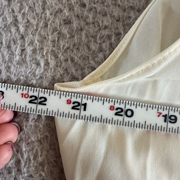 Vintage 70s Slip Dress Lingerie Sheer Floral Tier Cream Ivory Pink - Picture 12 of 13